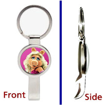 The Muppets Miss Piggy Pendant or Keychain silver tone secret bottle opener - £9.80 GBP