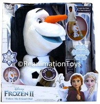 Disney Frozen 2 Follow Me Olaf Snowman Talk Sing Moves Interactive Plush New - £120.26 GBP