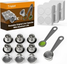 Triplot 10pcs Reusable Capsules for Nespresso OriginalLine - Refillable Coffee - £52.87 GBP