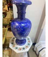 Lapis Lazuli Stone Large Vase,   Lapis, Flower Vase,  Custom Vase, Art D... - $13,000.00