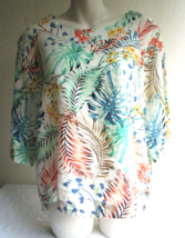 MALVIN I Love Linen Womens Floral Tunic Top Blouse US Size 10 Hamburg Ge... - $23.74