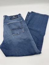Lucky Brand Jeans Mens 34x29 Blue Bootcut Short Length Dungarees Denim - £16.44 GBP