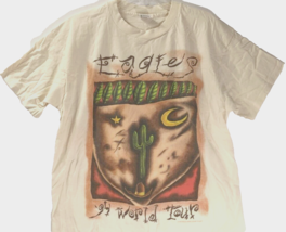 The Eagles Vintage World Tour 1994 Cream White Cactus Anvil Concert T-Sh... - £125.59 GBP