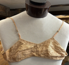 Antique 1920s-30s Bra Pefect Brassiere tag Rayon lace distressed as is l... - £26.90 GBP