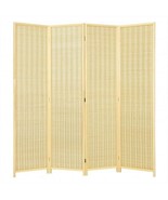 6 ft 4 Panel Portable Folding Room Divider Screen-Natural - Color: Natural - $2,842.17 MXN