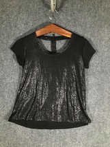 Derek Heart T Shirt Blouse Top Womens M Medium Black Regular Fit Casual ... - £11.26 GBP