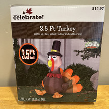 Pilgrim Turkey Airblown Inflatable Light Up Indoor/Outdoor Thanksgiving ... - $29.69
