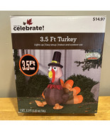 Pilgrim Turkey Airblown Inflatable Light Up Indoor/Outdoor Thanksgiving ... - $40.26 CAD