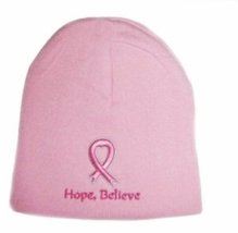 Breast Cancer Awareness &quot;Hope, Believe&quot; Beanie - £7.09 GBP