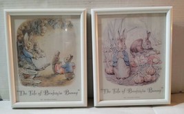 Beatrix Potter The Tale of Benjamin Bunny 2 Wall Pictures Nursey Story 8... - £29.19 GBP