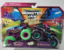 Son Uva Digger vs El Toro Loco MONSTER JAM Nitro Neon 1/64 Spin Master S... - $18.69