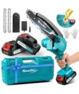 Seesii Mini Chainsaw 6 inch,Cordless Chainsaw w/ 2x2000mAh, CH600+ - $48.99