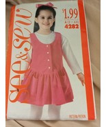Vtg 1989 See &amp; Sew Pattern 4282 Childs Jumper &amp; Top Sz 2-6X uncut - $8.10