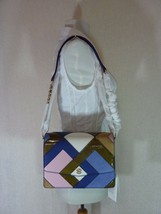 NWT Tory Burch Bright Navy/Multi Color Robinson Pieced Shoulder Bag $478 - £385.34 GBP