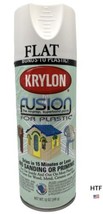 Krylon Fusion For Plastic Spray Paint, Flat White 2518 -  12 Ounce - £15.61 GBP