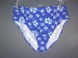 Bermuda Beachwear Bikini Lycra Bottom Blue Floral Size 2X - $8.90