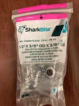 SharkBite 1/2 x 3/8 Inch Compression Dual Outlet Angle Stop Valve, Quarter Turn, - £11.19 GBP