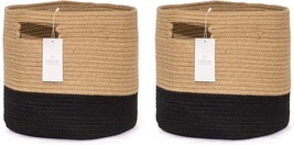 Chloe And Cotton Woven Cube Storage Baskets With Handles | Set Of 2 | Cute - £29.71 GBP