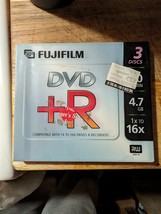 Fujifilm DVD+R  4.7GB Go 120 Min Data Video 3 Pack New Sealed - $4.95