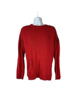 Nautica Men&#39;s Red Ribbed Long Sleeved Crew Neck Pull over Sweater Size XL - £22.05 GBP