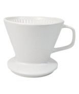 White Porcelain Artisan Coffee Maker Pour Over Dripper Filter Cup Top Part - $312.79 MXN