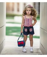 Dollcake Picnic in the Park Sz 6 Red Gingham Top &amp; Shorts Outfit w/ Hair... - $134.72 CAD
