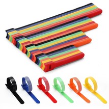 150Pcs Cable Ties, 4+6+8+10 Inch Multi-Colour Velcro Cable Ties For Cable Manage - £13.36 GBP