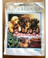 A Wonderart Caron Latch Hook Rug Kit Lab Puppies 4386 Complete Crafting - $17.71 CAD