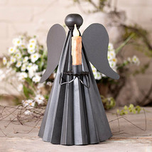 Angel Candle Holder in Black Tin - $38.00