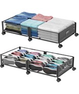 Under Bed Storage With Wheels, Large Rolling Underbed Storage,, 2Pcs,31.... - $81.99