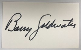 Barry Goldwater (d. 1998) Signed Autographed 3x5 Index Card - HOLO COA - $40.00