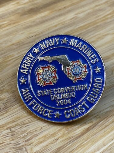 NEW VFW Florida State Convention 2004 Lapel Pin KG JD Veterans Foreign Wars - $9.90