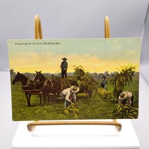Antique Cook &amp; Morgan Postcard, Preparing for the Iowa Husking Bee, Iowa... - $20.32