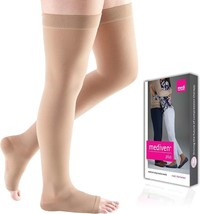 Mediven Plus Open Toe Thigh High 40-50 Beige Size III - £50.52 GBP