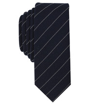 ORIGINAL PENGUIN Navy Blue Chetwood Stripe Stretch Twill Woven Slim Tie - $19.99