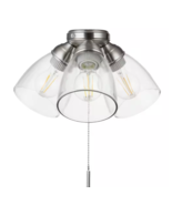 Hampton Bay Rockport Universal 3-Light Brushed Nickel Ceiling Fan LED Li... - £14.59 GBP