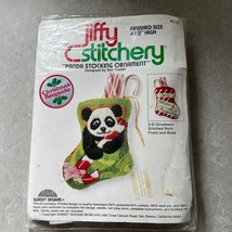 Jiffy Stitchery Panda Stocking 4.5&quot; Keepsake 3-D Ornament Kit #115 VTG - $19.99