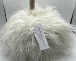 Cupcakes and Cashmere Decorative Fur White Pumpkin Pillow NWT 12x11 in B62 - $28.04