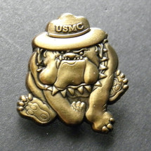 USMC MARINES BULLDOG GOLD COLORED LAPEL PIN BADGE 1 INCH US MARINE CORPS - £4.51 GBP