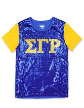 Sigma Gamma Rho Sorority Sequin Short Sleeve Shirt - £31.44 GBP