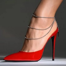 Fashion Multilayer Crystal Chain Anklets Women High Heel Shoe Simple New Ankle B - £11.15 GBP