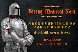 Strong Medieval Font | Old English font | Retro font | Strong font | Got... - $10.00