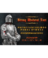 Strong Medieval Font | Old English font | Retro font | Strong font | Got... - £7.59 GBP