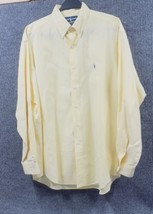 Ralph Lauren Blake Shirt Mens Large Yellow Button Down Long Sleeve Vinta... - $22.96