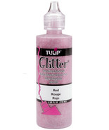 Tulip Dimensional Fabric Paint 4oz Glitter  Red - £10.13 GBP