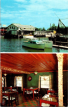Postcard Florida Naples Fish House Dining Room Gordon River Vintage 1940 6 x 4 &quot; - £4.63 GBP