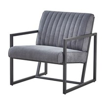 Modern Design High Quality Fabric (Grey)+ Steel Armchair - £128.13 GBP