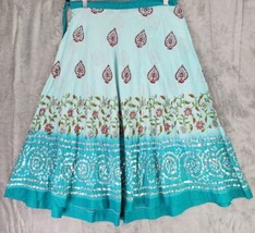 Juliet Dunn London Skirt Womens Large Mint Blue Vintage Embellished Sequ... - £105.11 GBP