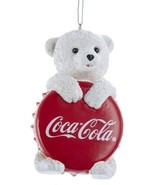 Kurt Adler Coca Cola Polar Bear Cub with Bottle Cap Ornament - £13.22 GBP