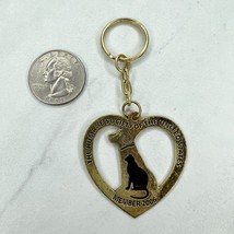 2006 Humane Society of the United States Cat Dog Heart Keychain Keyring - £5.51 GBP